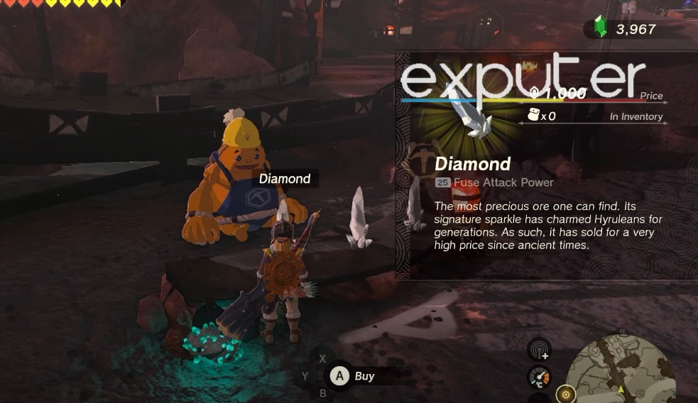 how to find and buy diamonds in tears of the kingdom