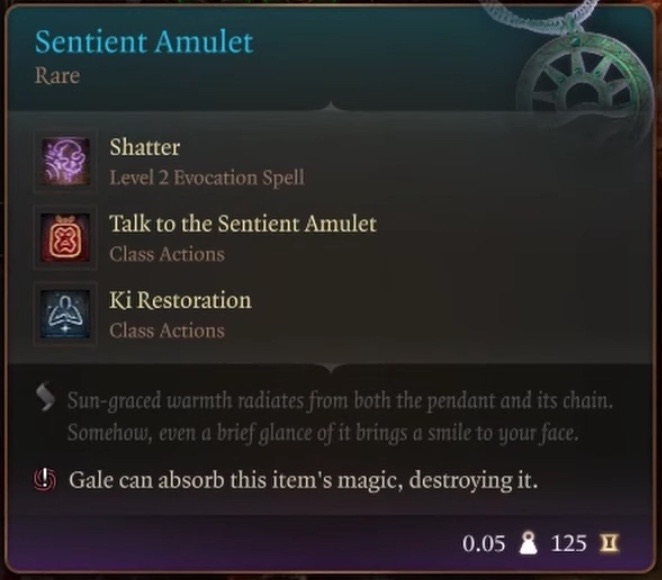 Sentient Amulet