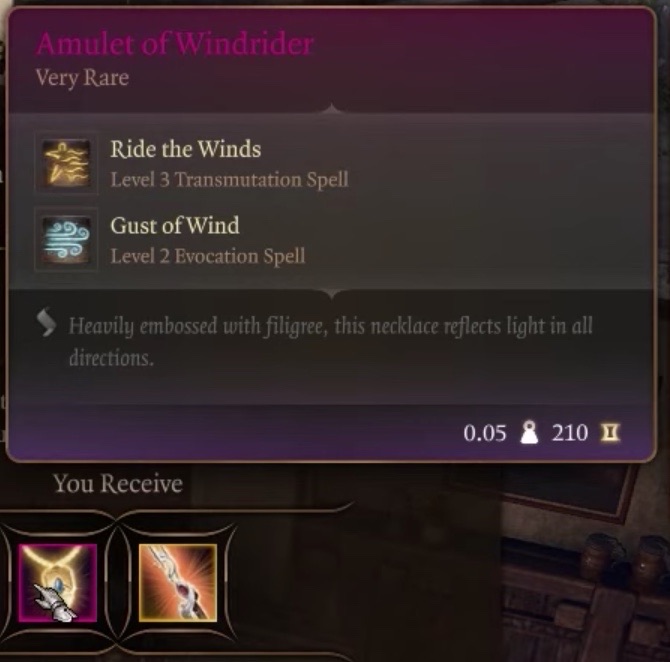Amulet of Windrider