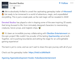 Devoted Studios announcement