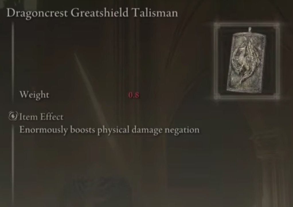 Dragoncrest Greatshield Talisman
