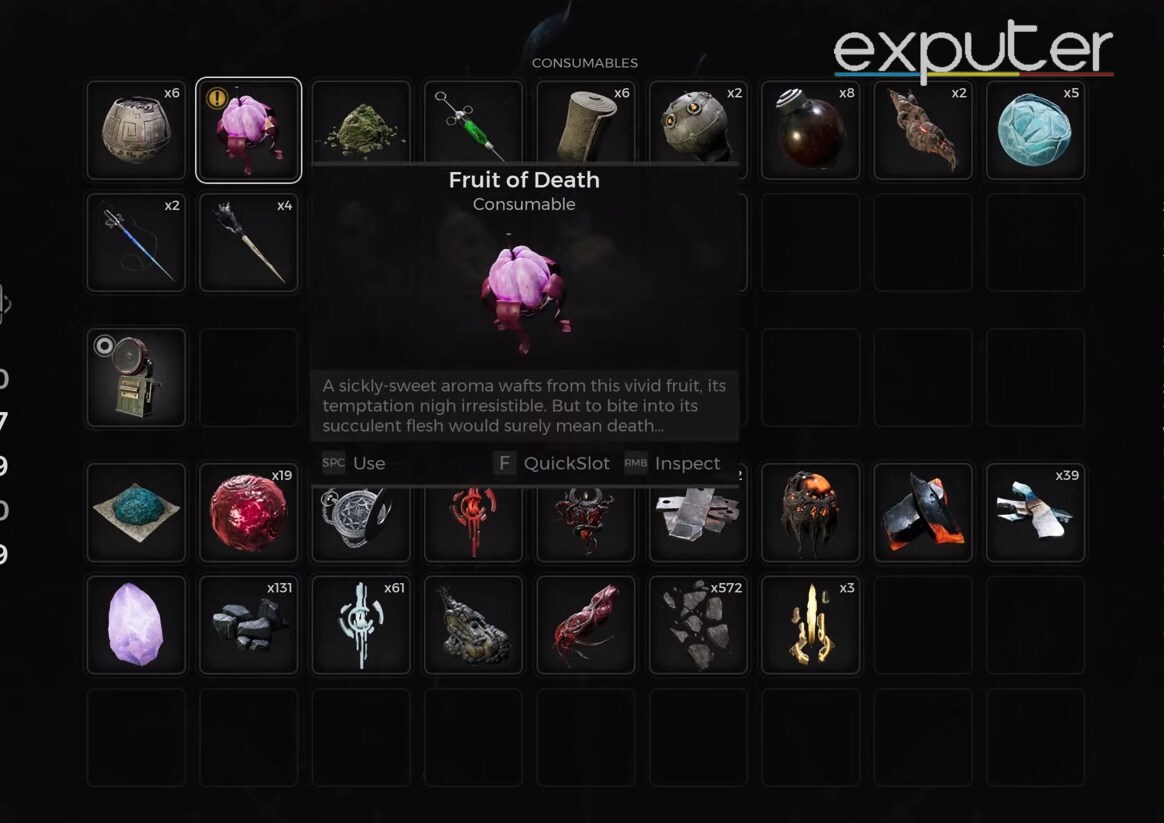 Fruit of Death in inventory