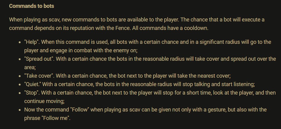 New commands can be issued to bots.