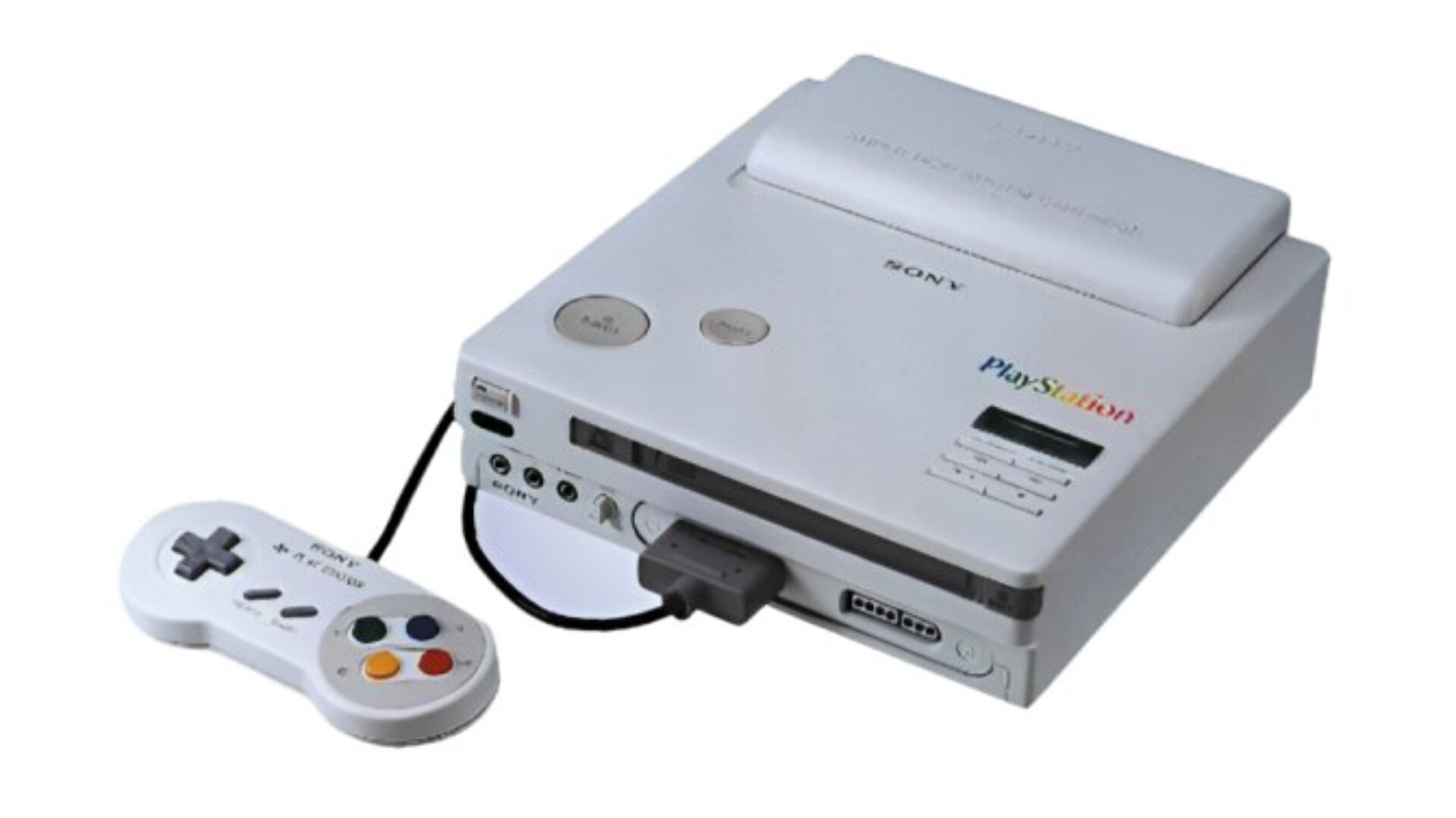 The unreleased prototype console, the Nintendo PlayStation