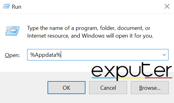 Opening the Local Appdata Folder. (image captured by eXputer)