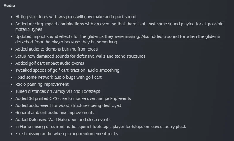 Sons of the Forest Patch 9 Update Patch Notes Add Radio Alarm Trap
