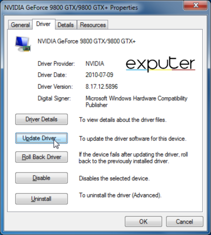 Update Graphics Driver (Image By exputer)