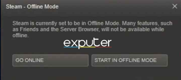 Try Launching Steam in Offline Mode