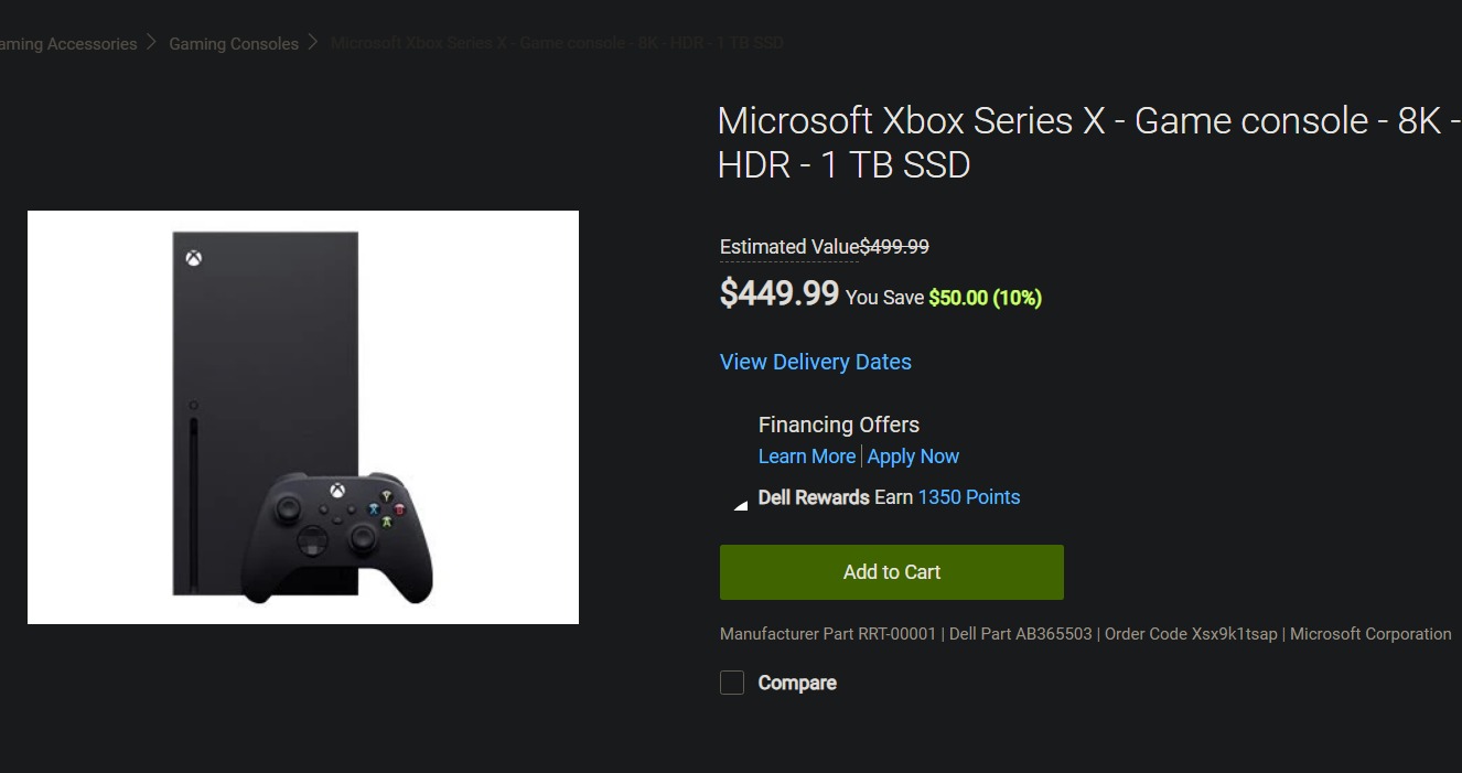Xbox Series X is availaboe to be purchased for a staggering $449 price only.