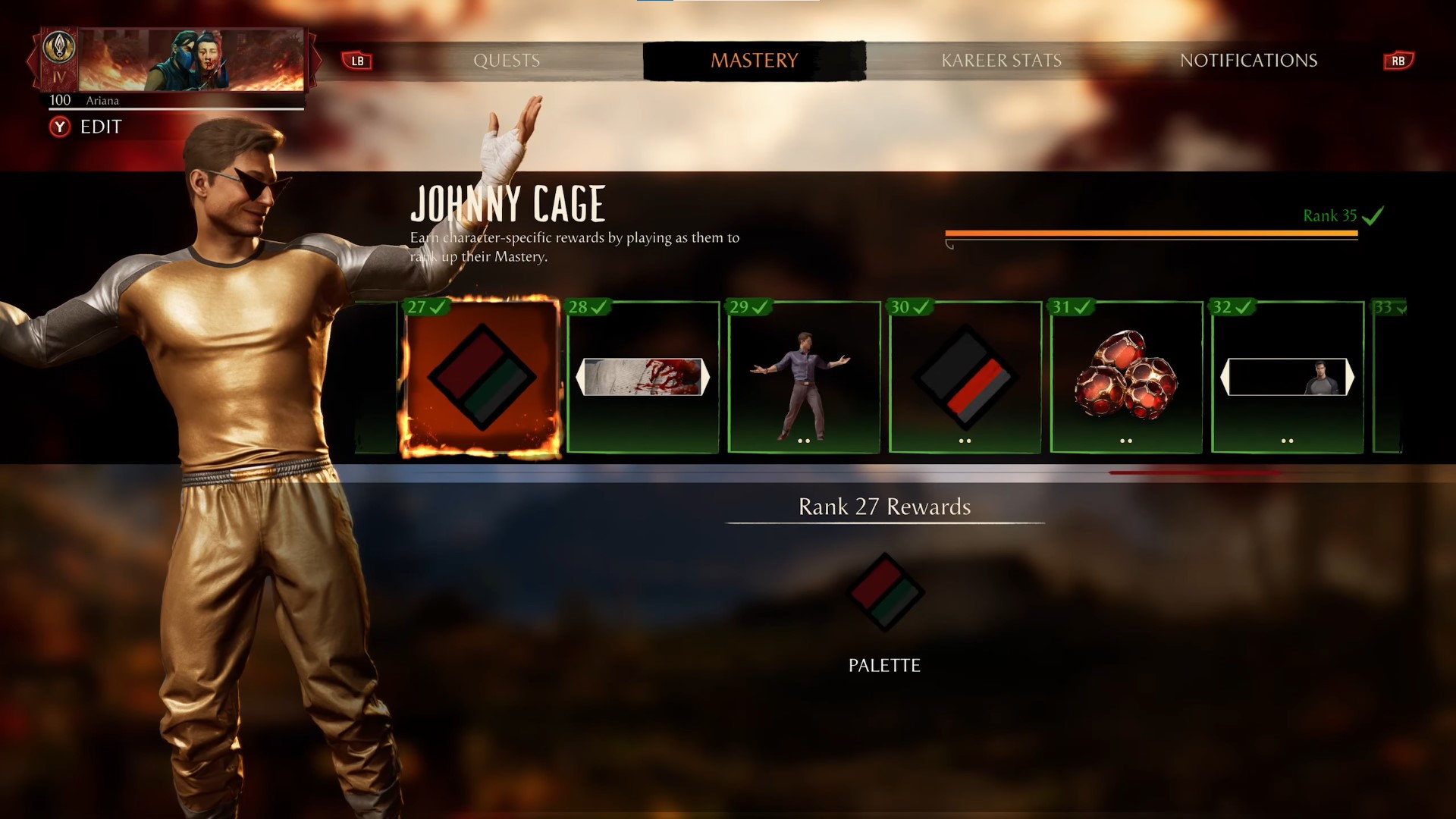 Johnny Cage In MK1