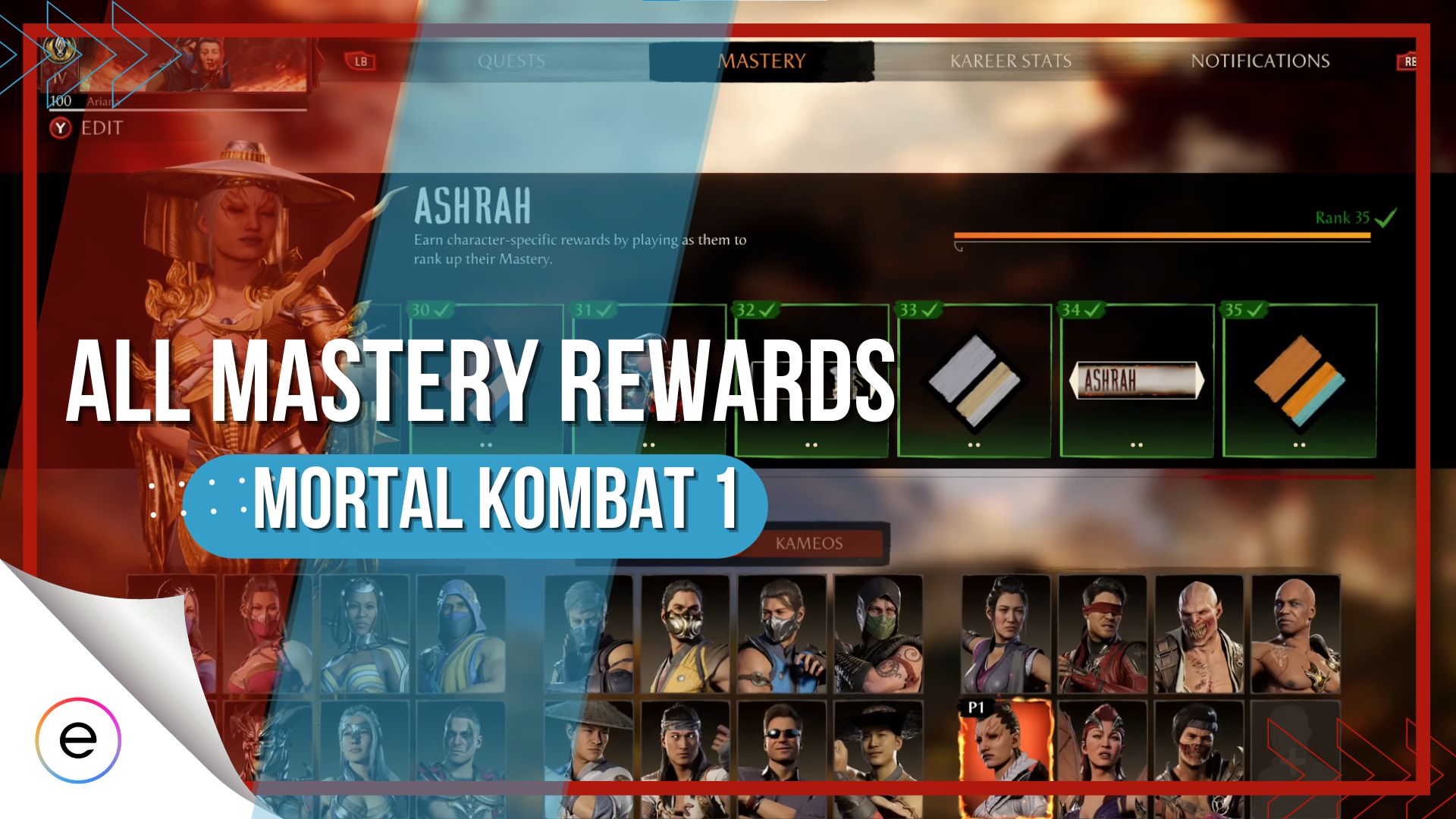 All Mastery Rewards In Game