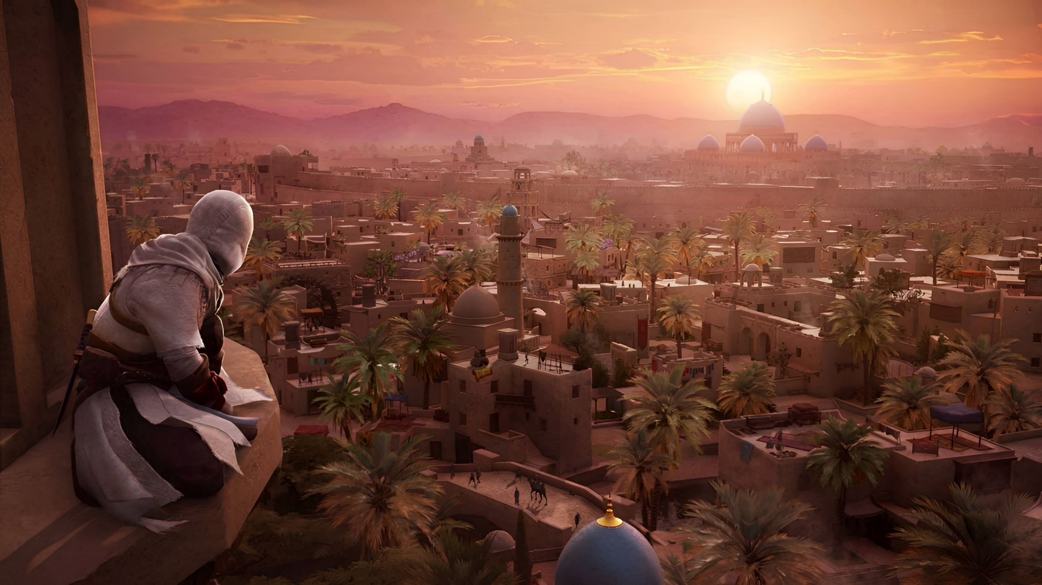 Assassins' Creed Mirage features a breathtaking city of Baghdad with streets full of dense crowds.
