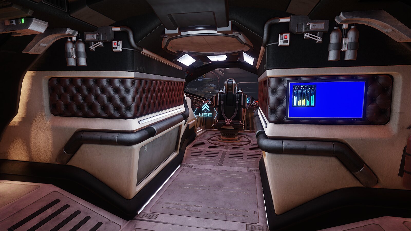 Customize and roam around in your ship in Star Citizen's Hangar module