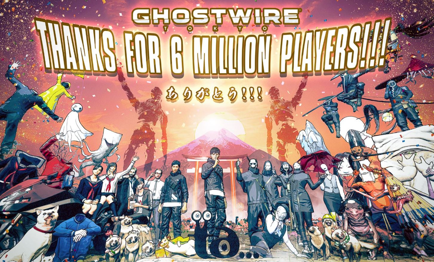 Ghostwire: Tokyo's development team thanks their 6 million players.