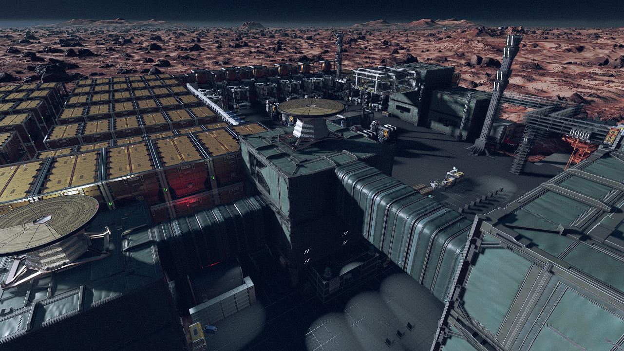 Hackoox, a Starfield player's, gigantic outpost factory.