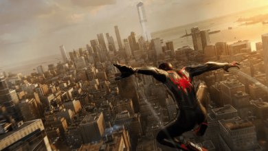 Miles Swinging Through New York in Spider-Man 2