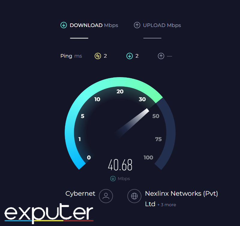 Checking the Internet Connection Speed at speedtest.net. (image taken by eXputer)