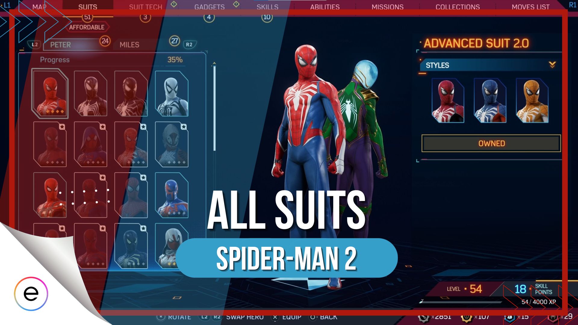 All Suits In Spider-Man 2