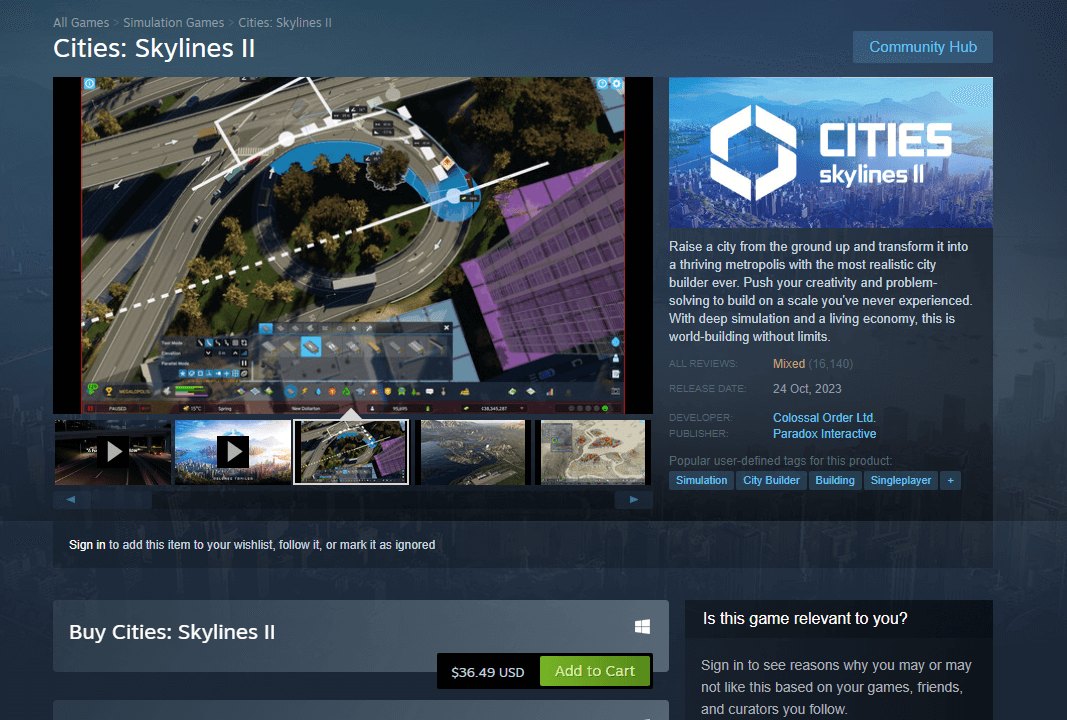 Cities: Skylines 2 on Steam