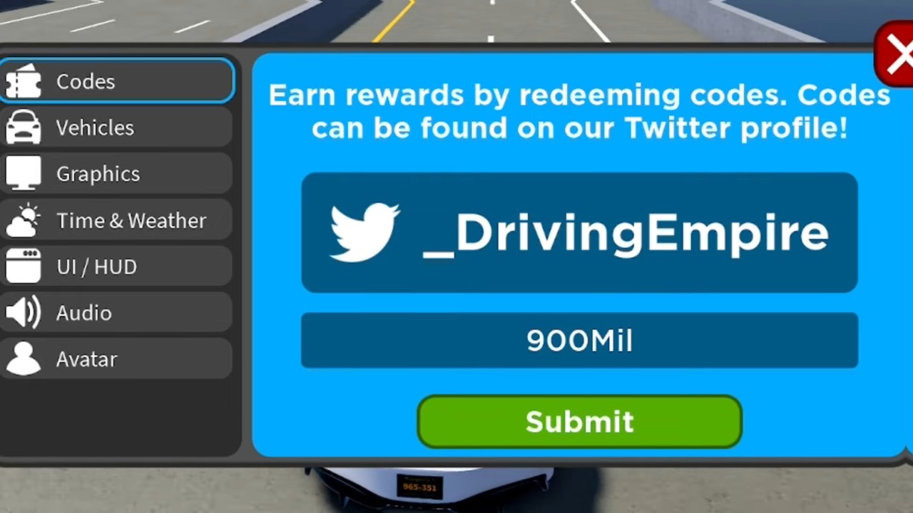 Redeeming Driving Empire Codes