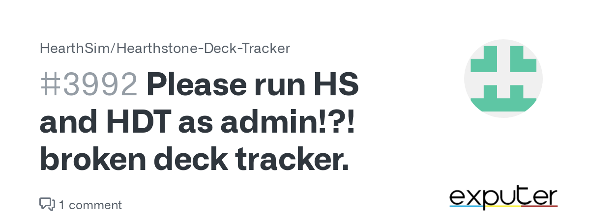 HDT run as administrator to fix Hearthstone Deck Tracker not working