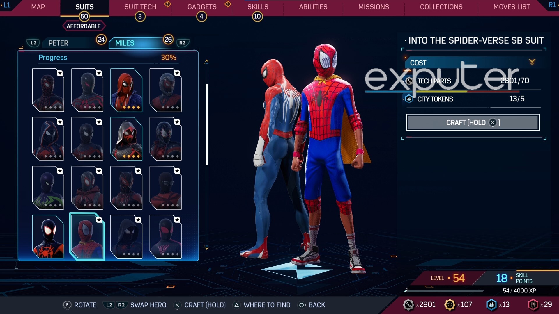 Into The Spiderverse SB Suit In Game