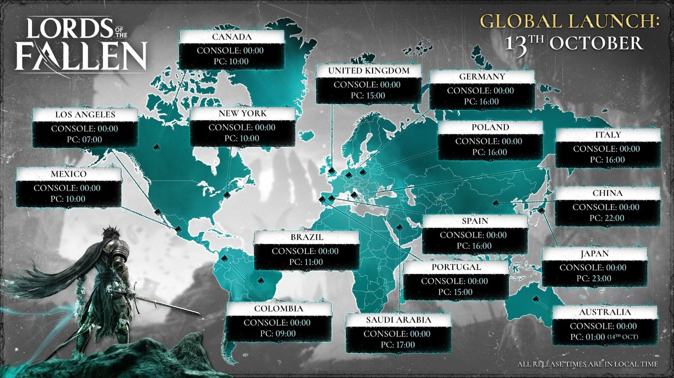 Lords of the Fallen - Global Launch Times