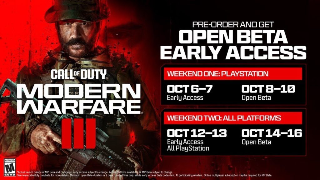 Modern Warfare 3 beta dates