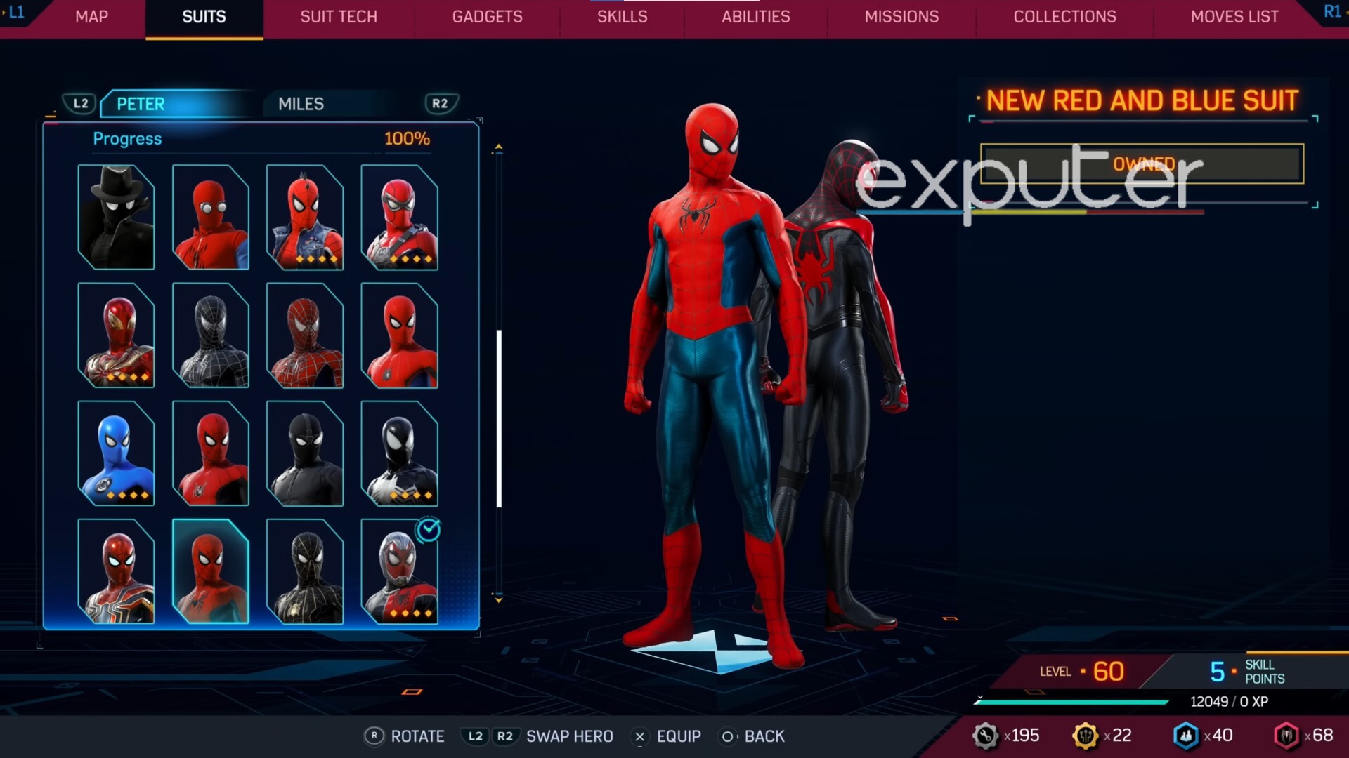 New Red And Blue Suit In game 