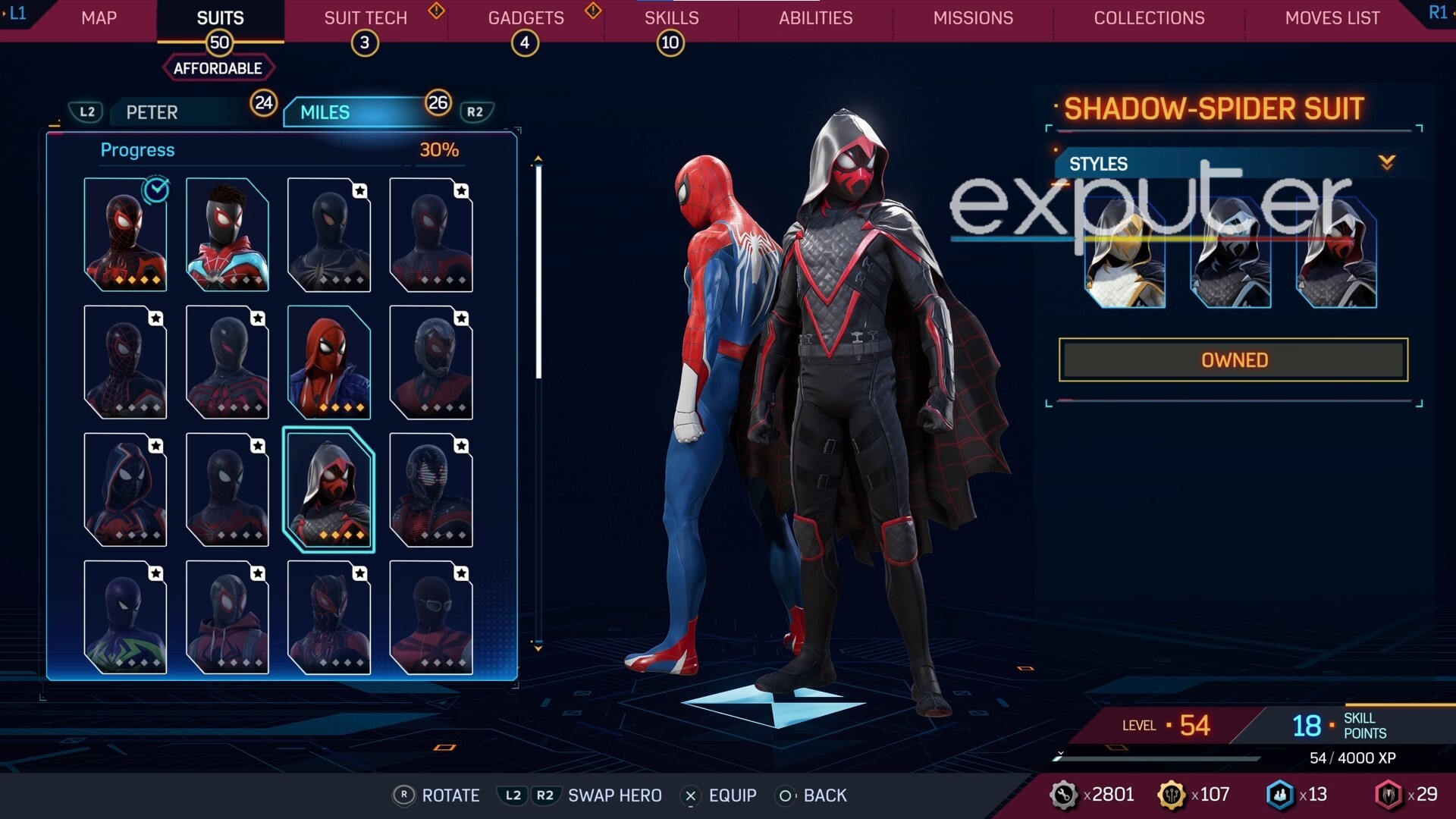 Shadow-Spider Suit In Game
