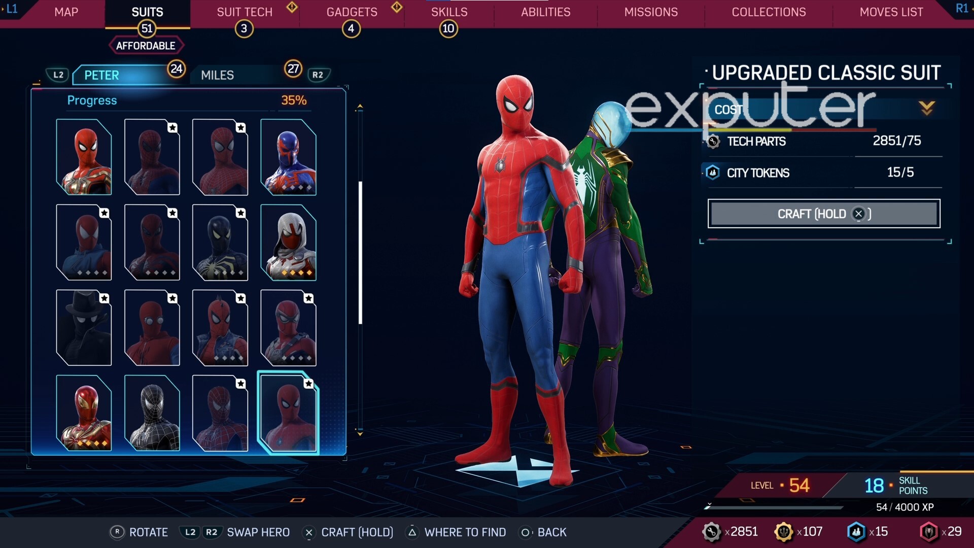 Upgraded Classic Suit Of All Suits In Spider-Man 2