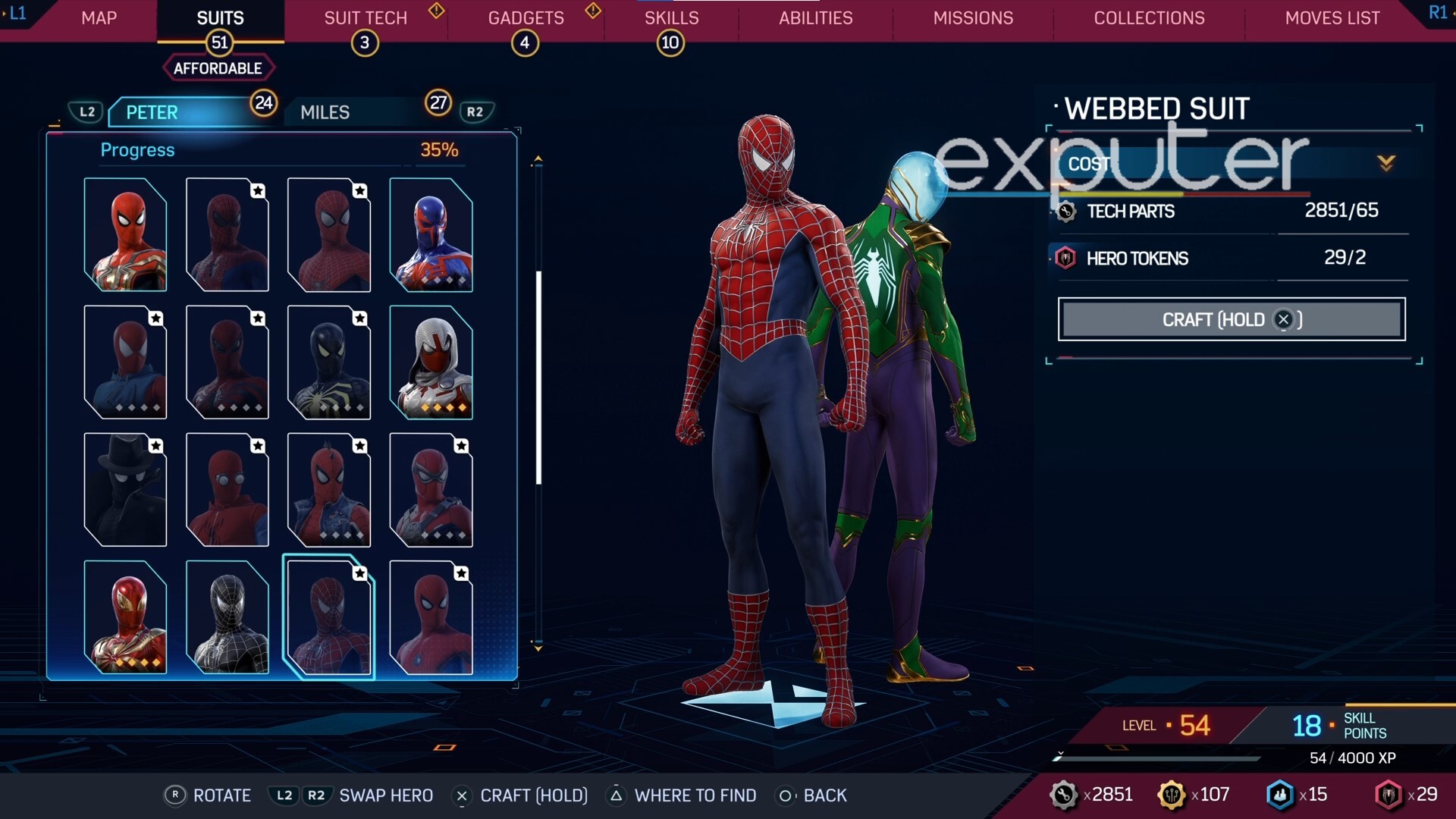 Webbed Suit Of All Suits In Spider-Man 2