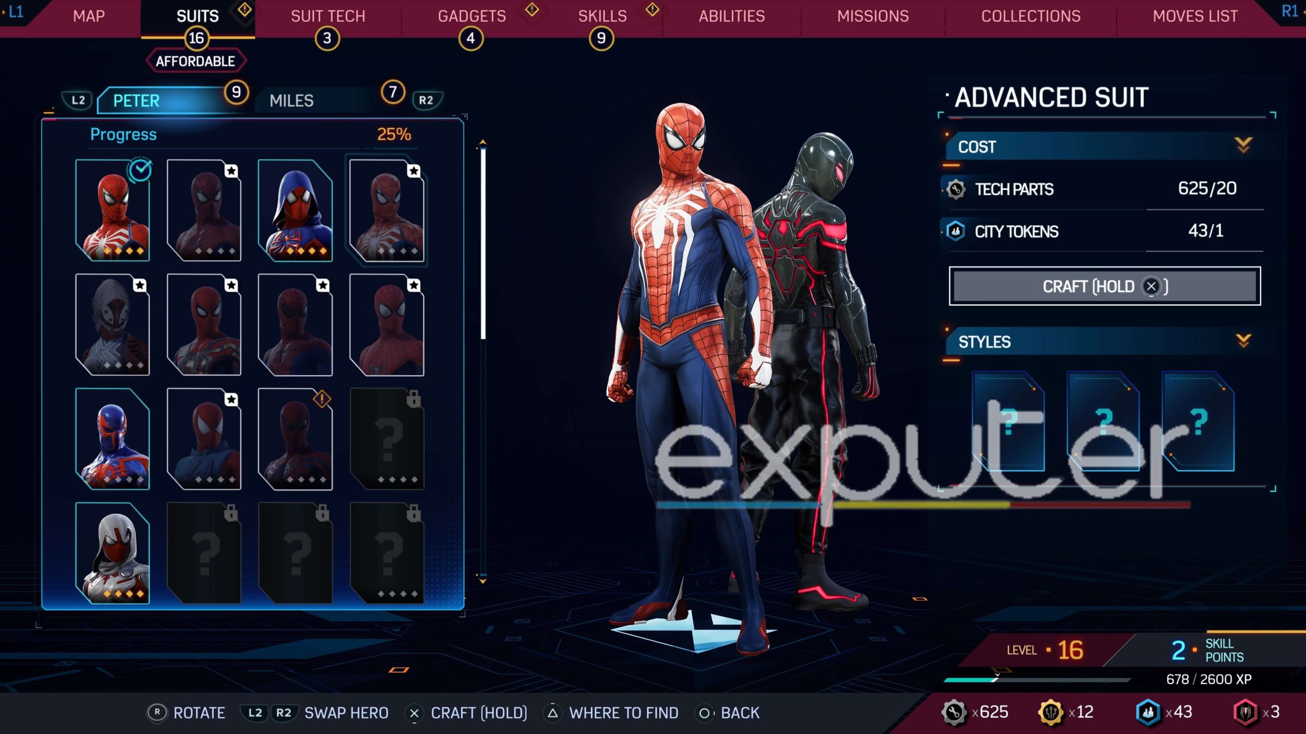 spiderman 2 advanced suit