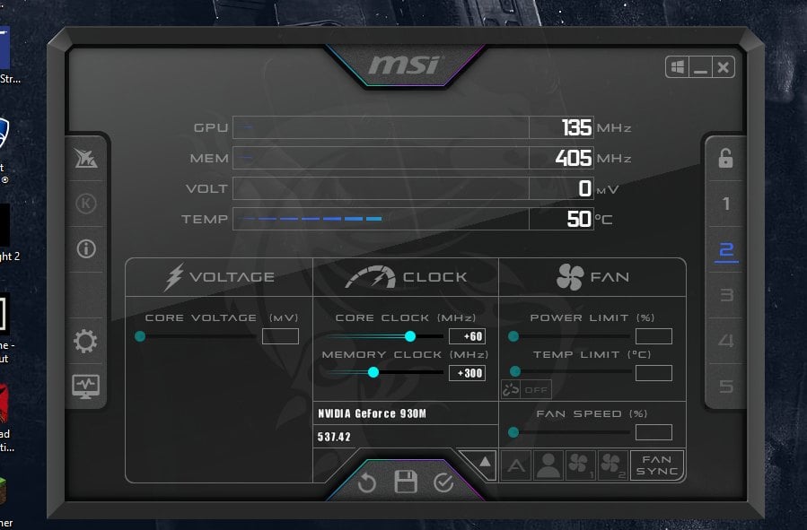 MSI afterburner overclocking for city skylines 2