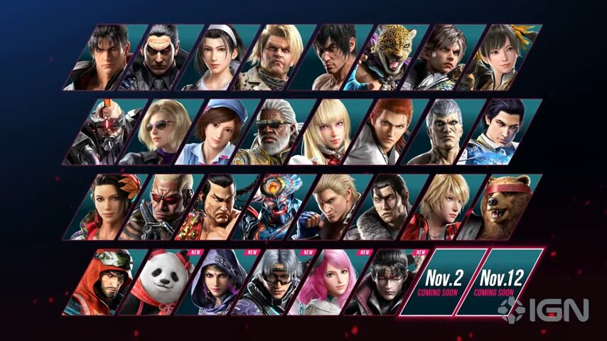 All the Tekken 8 characters that have been released so far. (Credits: IGN)