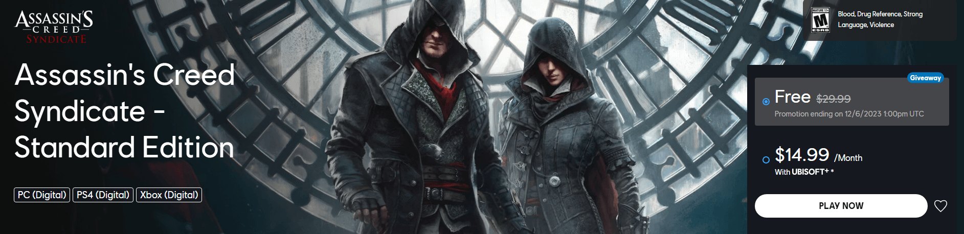 Assassin's Creed Syndicate for Free