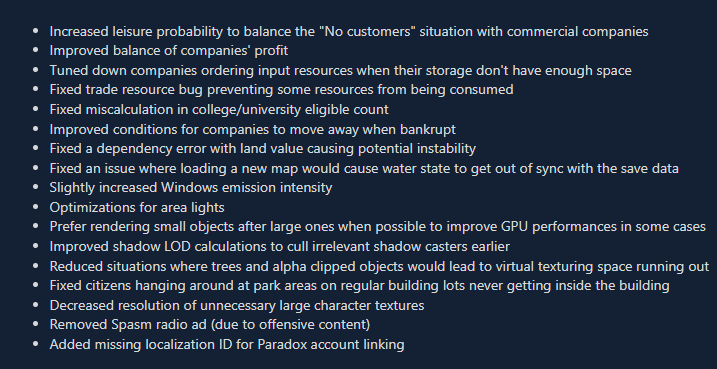 Cities: Skylines 2 hotfix 1.0.12f1 patch notes