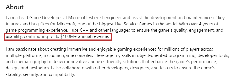 Minecraft's Revenue Record
