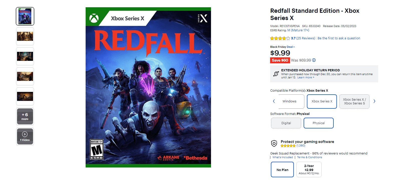 Redfall on Sale at Best Buy