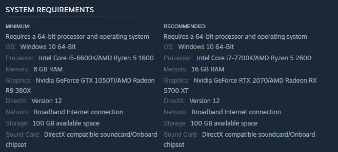 According to the system requirements of Tekken 8, you will require at least 100GB of free storage.