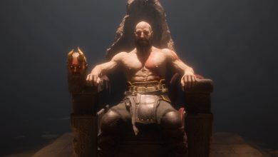 Kratos Sitting On His Throne