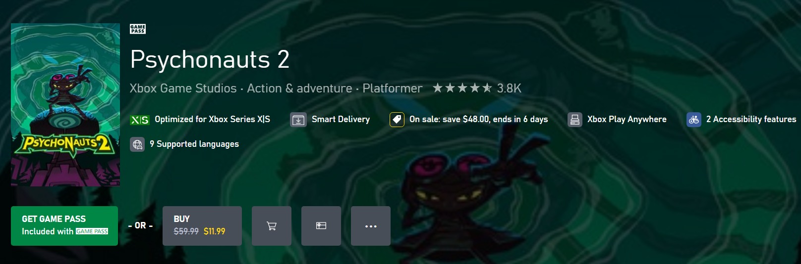 Psychonauts 2 is on a massive sale on the Xbox and PlayStation stores.