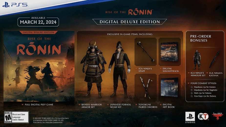 Rise of the Ronin's Digital Deluxe Edition