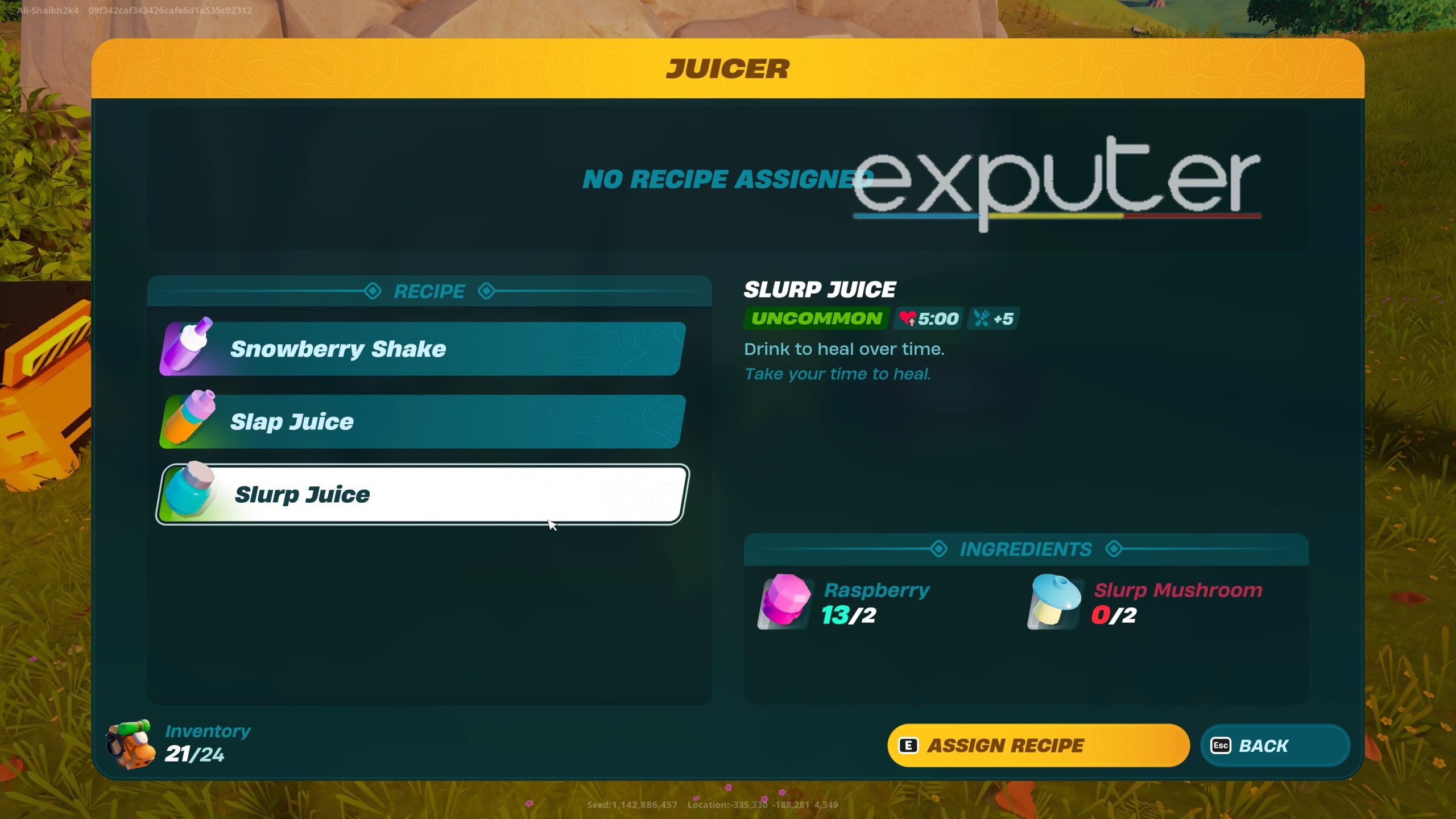Slurp-Juice In Game