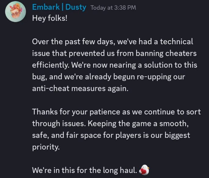 The Finals Dev Updating the Community on Hacking and Cheating