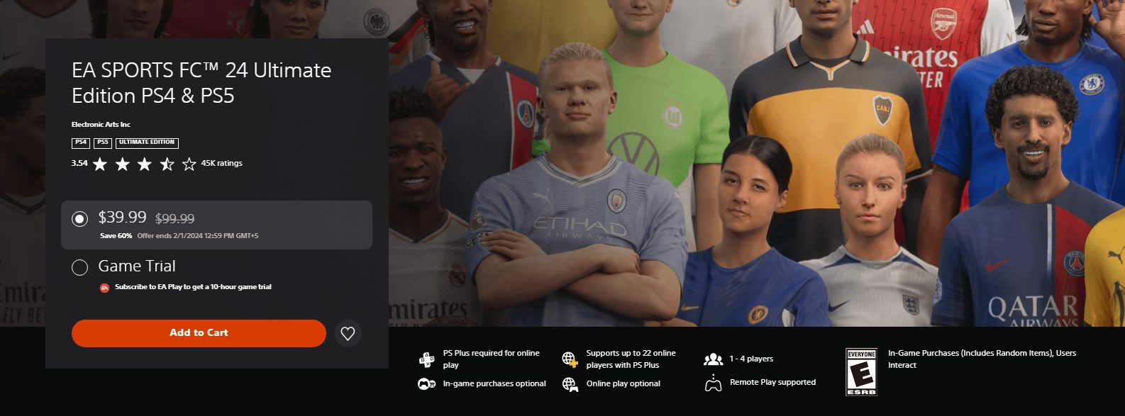 EA Sports FC 24 Ultimate Edition on Sale