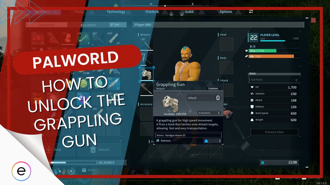 Palworld How To Unlock The Grappling Gun featured image