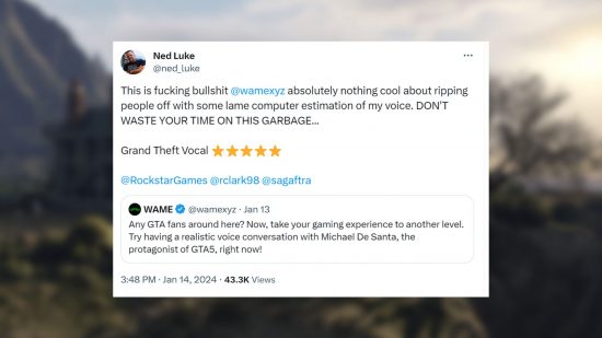 The original tweet by WAME has since been deleted. (Source: PCGamesN)