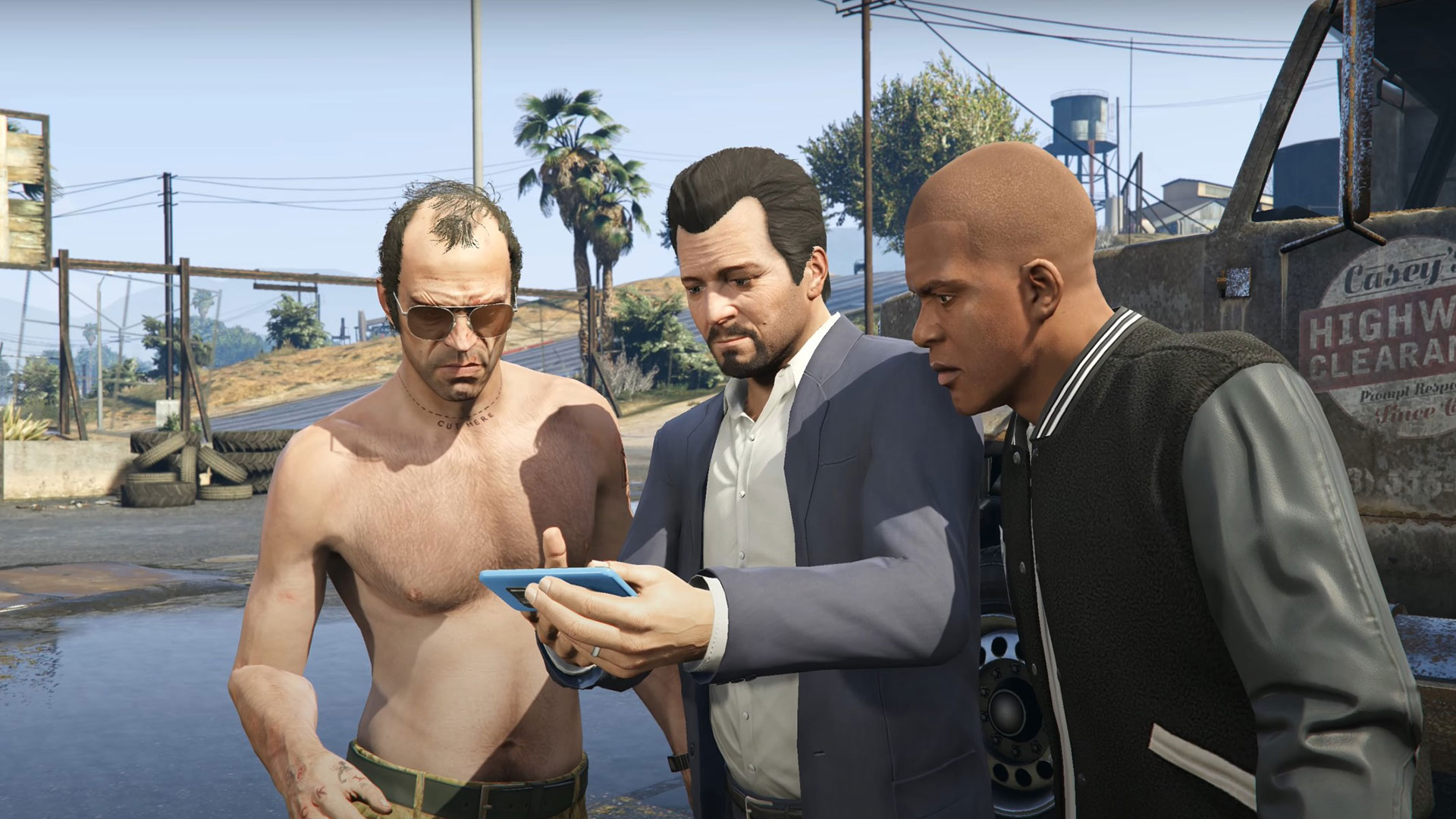 The three protagonists from GTA 5.