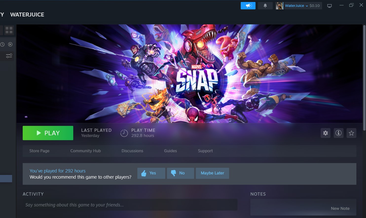 marvel snap steam hours